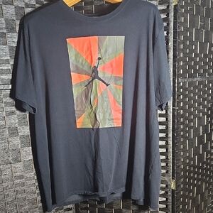 Black Air Jordan Dri Fit Mens  4XL T-Shirt